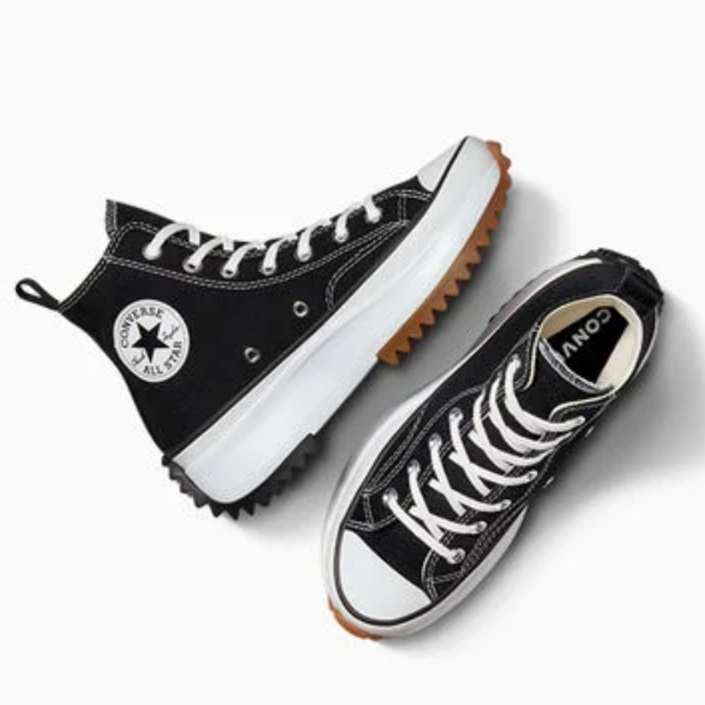 Converse Black and White Platform Sneakers